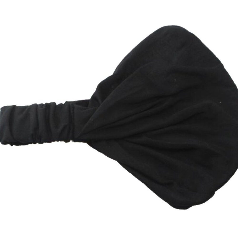2 Pack Black Elastic Nonslip Sports Headbands Cotton Yoga Hairband Headstrap Hea